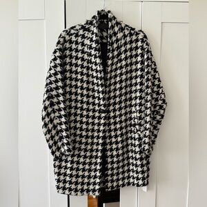 Blank NYC Black and White Houndstooth Teddy Jacket